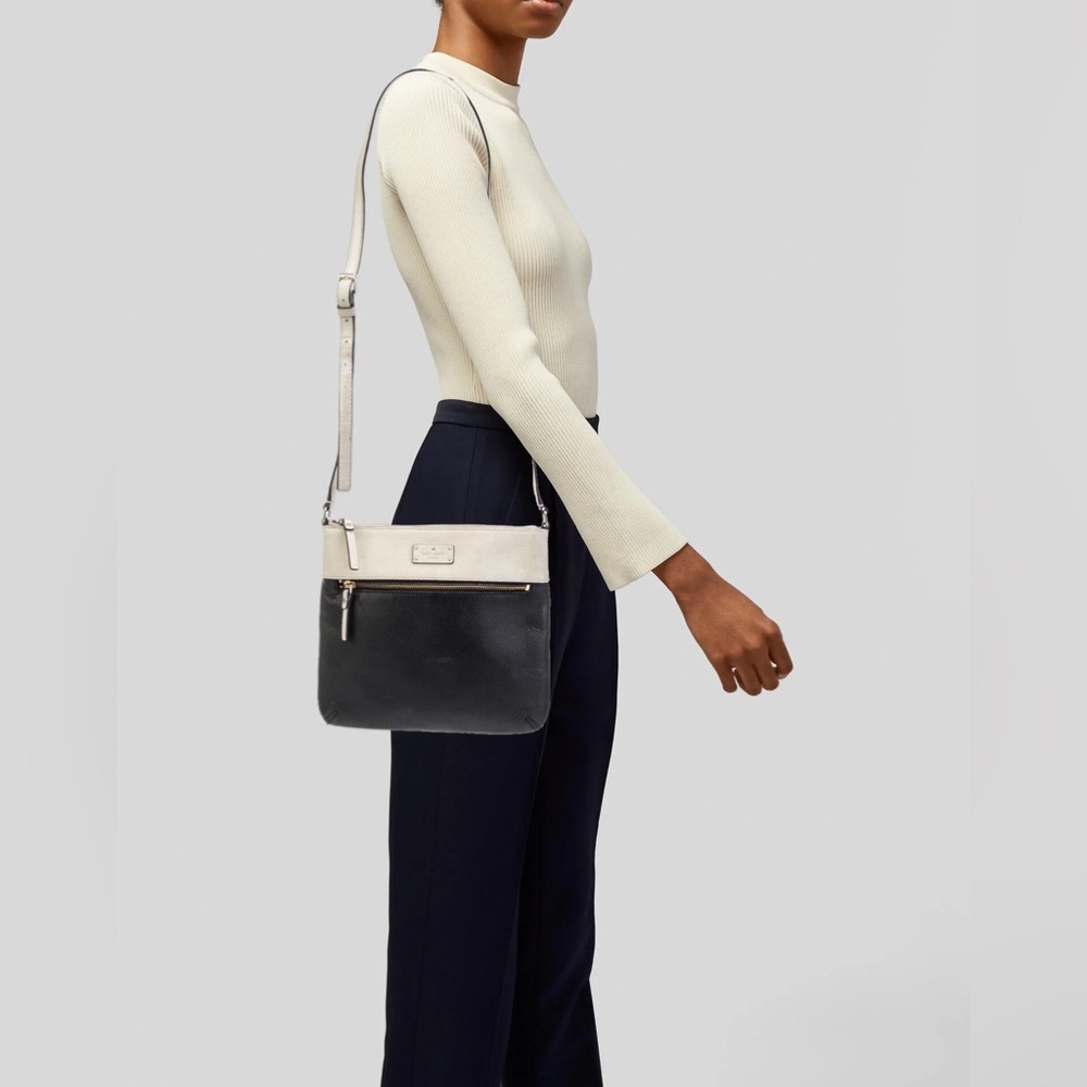 KATE SPADE TWO TONE LEATHER CROSSBODY BAG
